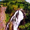 The waterfall Kock-Kol. Kazakhstan nature