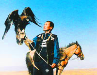 Eagle hunting in Kazakhstan. Kazakhstan photos